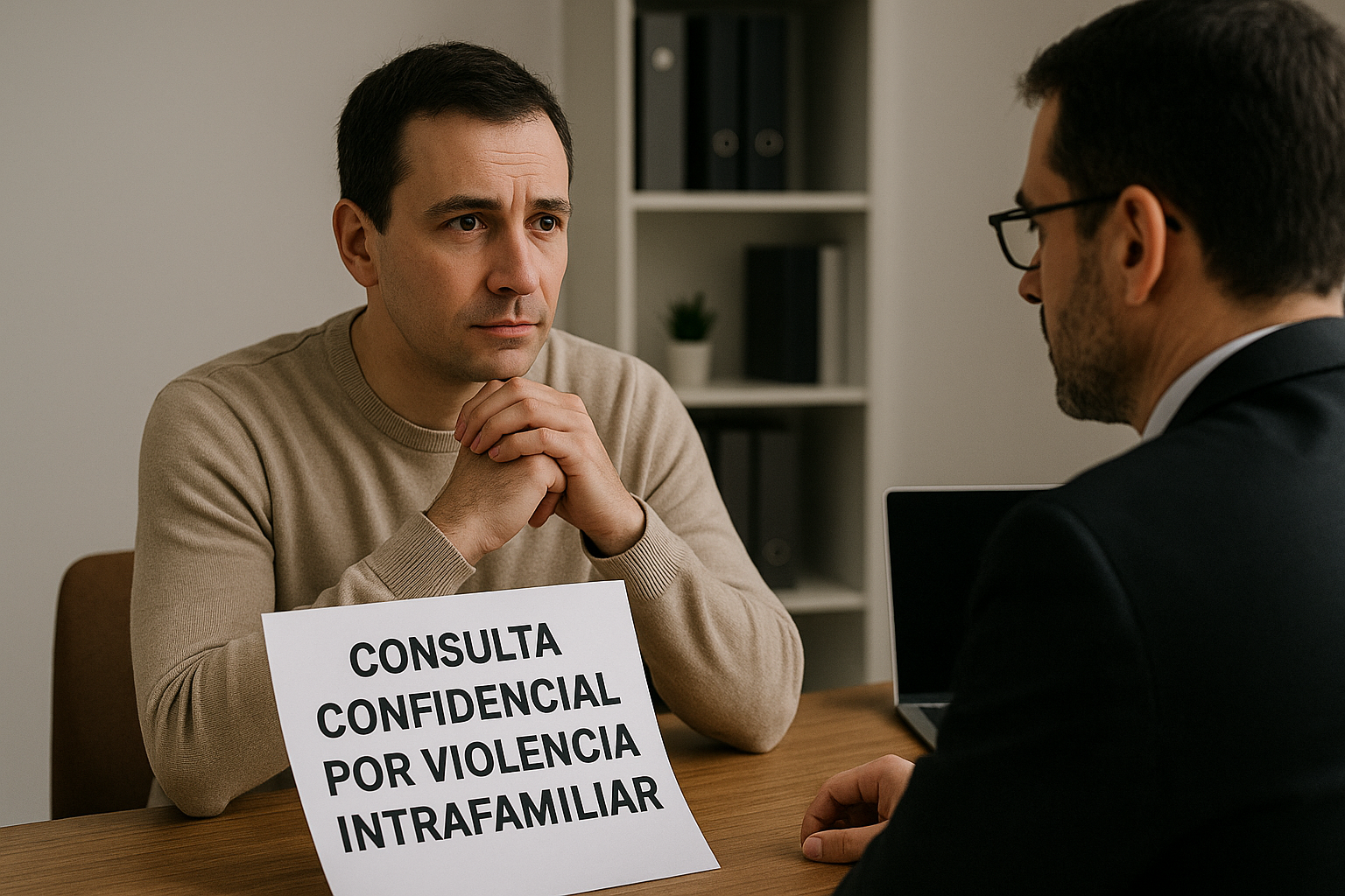 Consulta confidencial por violencia intrafamiliar con abogado de familia